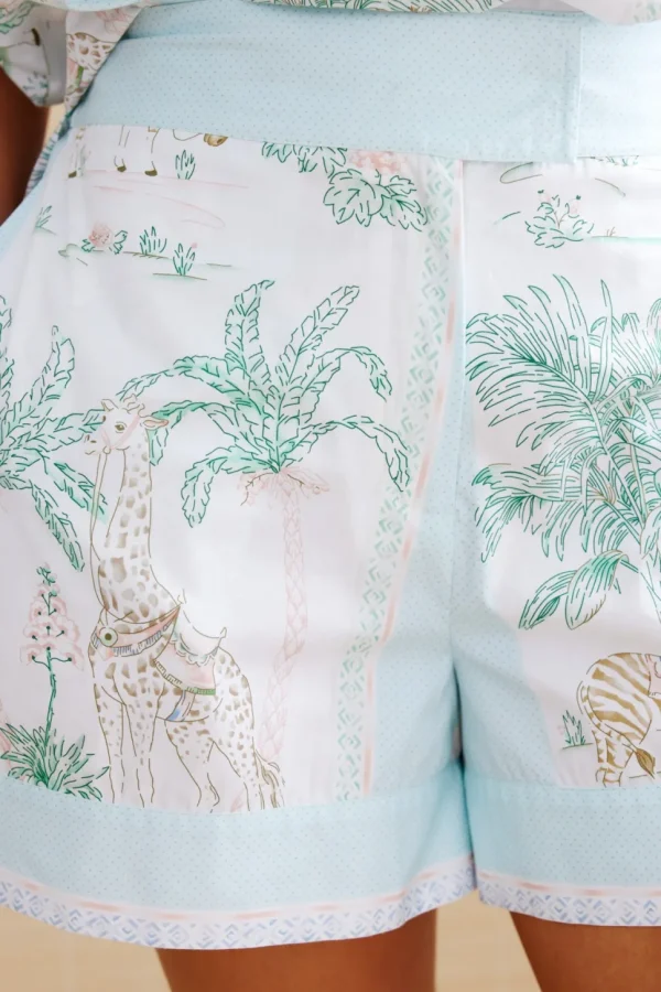 Binny - CROCODILES IN THE RIVER - Cotton Poplin shorts - Safari Five Oh