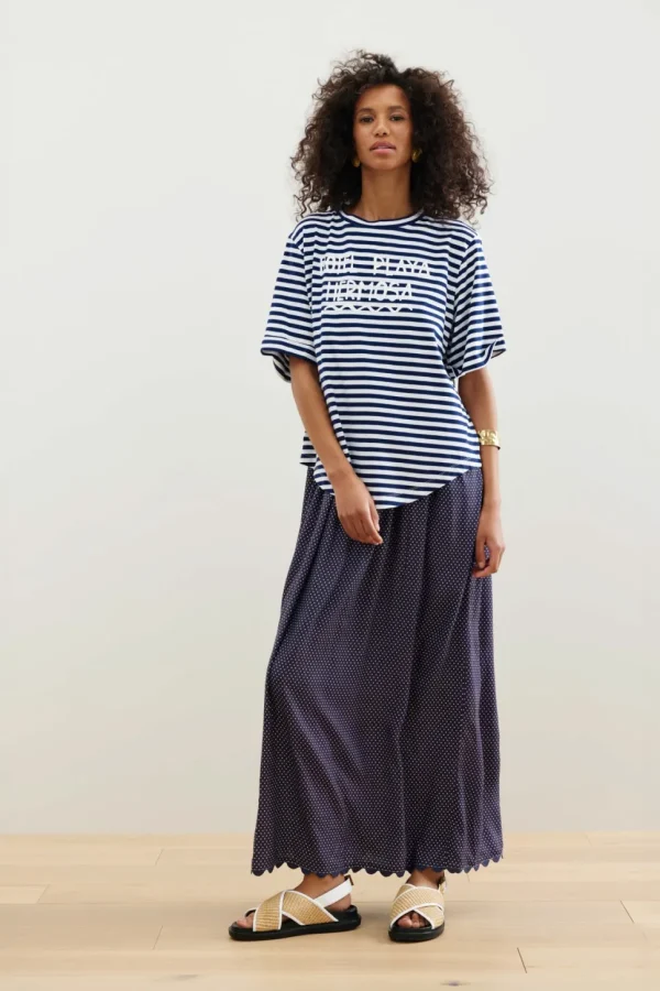 Binny - HOTEL PLAYA HERMOSA - Navy - Cotton Stripe T-Shirt