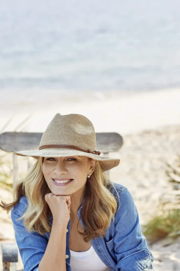 Canopy Bay by Deborah Hutton - Hat - Bedarra - Natural w Tan Trim
