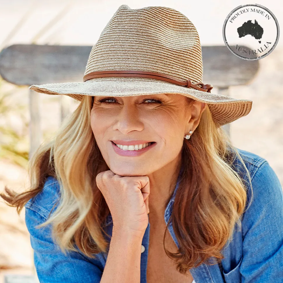 canopy_bay_by_deborah_hut_3-2.webp Canopy Bay by Deborah Hutton - Hat - Bedarra - Natural w Tan Trim