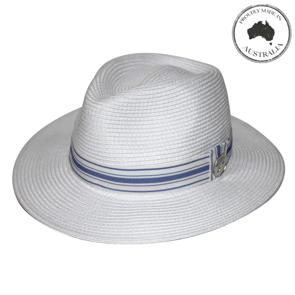 canopy_bay_by_deborah_hut_4-4.webp Canopy Bay by Deborah Hutton - Hat - Angelsea - White Duck Egg Blue Trim