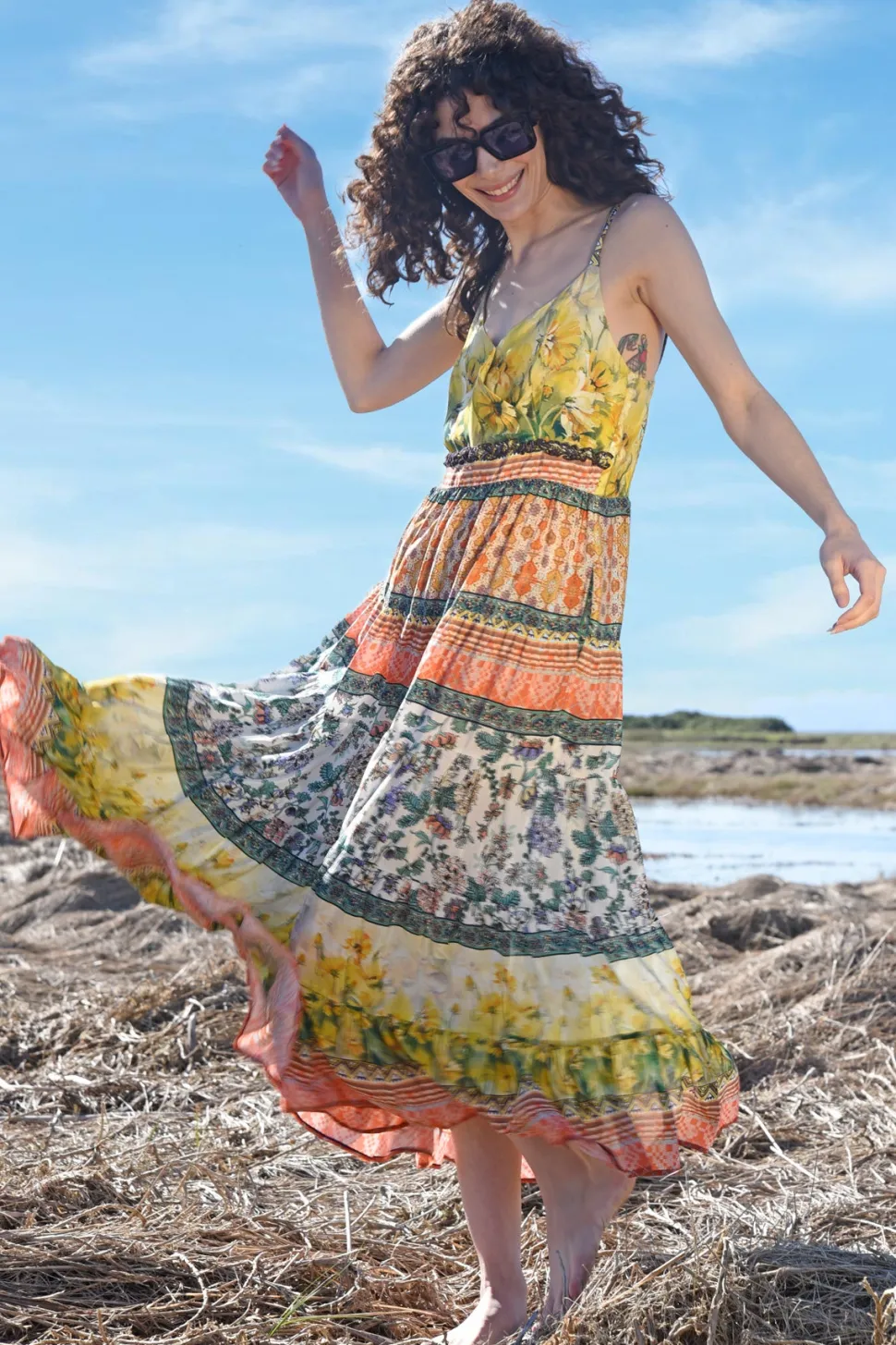 curate__breathe_easy_dres_0.webp Curate - Breathe Easy Dress - Sunshine FINAL SALE