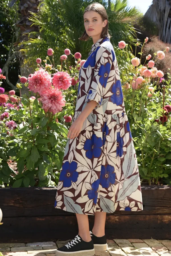Curate - Shirty Summer Dress - Blue Floral FINAL SALE