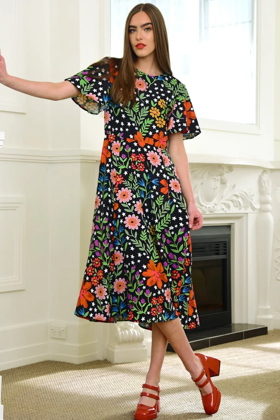 curate__swirl_story_dress_1.webp Curate - Swirl Story Dress - Flowers FINAL SALE