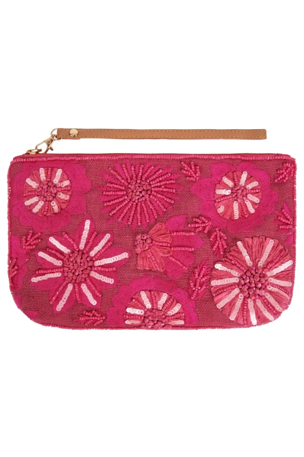 Eb & Ive - Flourish Clutch Bag - Tusk, Kiwi, Candy or Sapphire