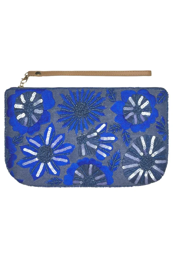 Eb & Ive - Flourish Clutch Bag - Tusk, Kiwi, Candy or Sapphire