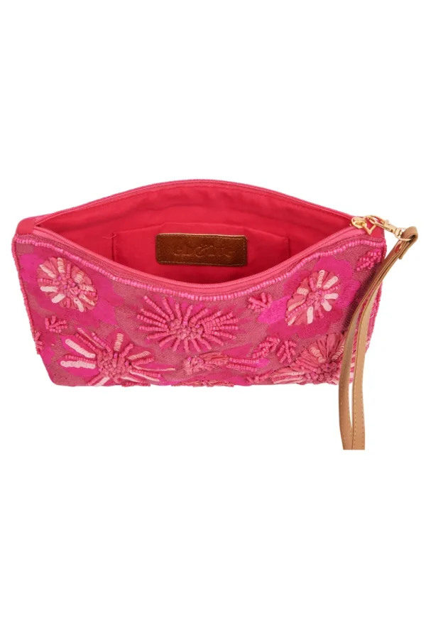 Eb & Ive - Flourish Clutch Bag - Tusk, Kiwi, Candy or Sapphire