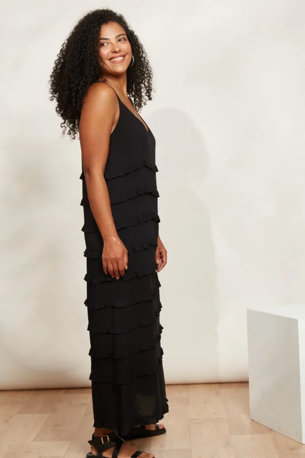 Eb & Ive - La Mer Frill Maxi Dress - Sable