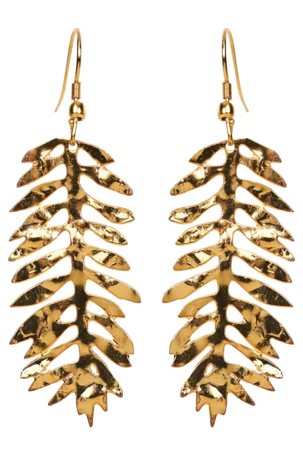 Eb & Ive - La Plage Earring - Gold Leaf, Drop FINAL SALE