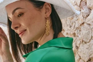 Eb & Ive - La Plage Earring - Gold Leaf, Drop FINAL SALE