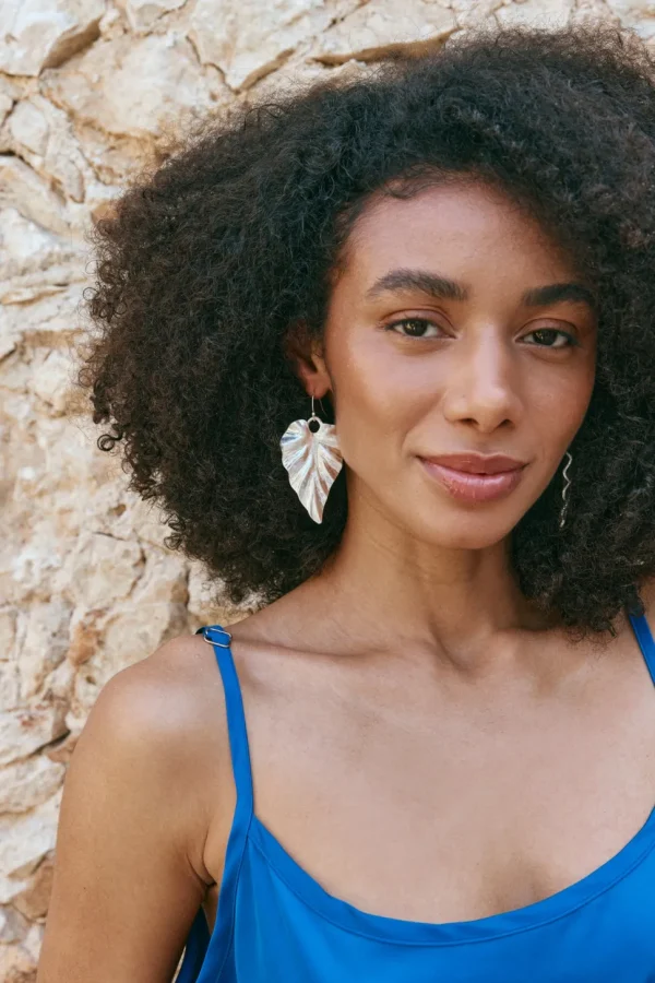 Eb & Ive - Mizu Leaf Earring - Silver or Gold FINAL SALE