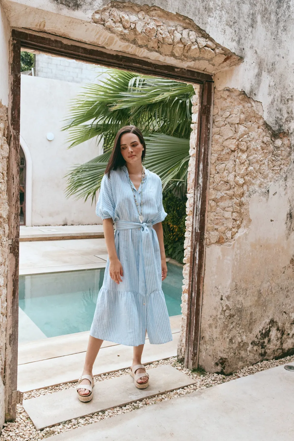 eb__ive__sojourn_stripe_d_0.webp Eb & Ive - Sojourn Stripe Dress - Coast FINAL SALE