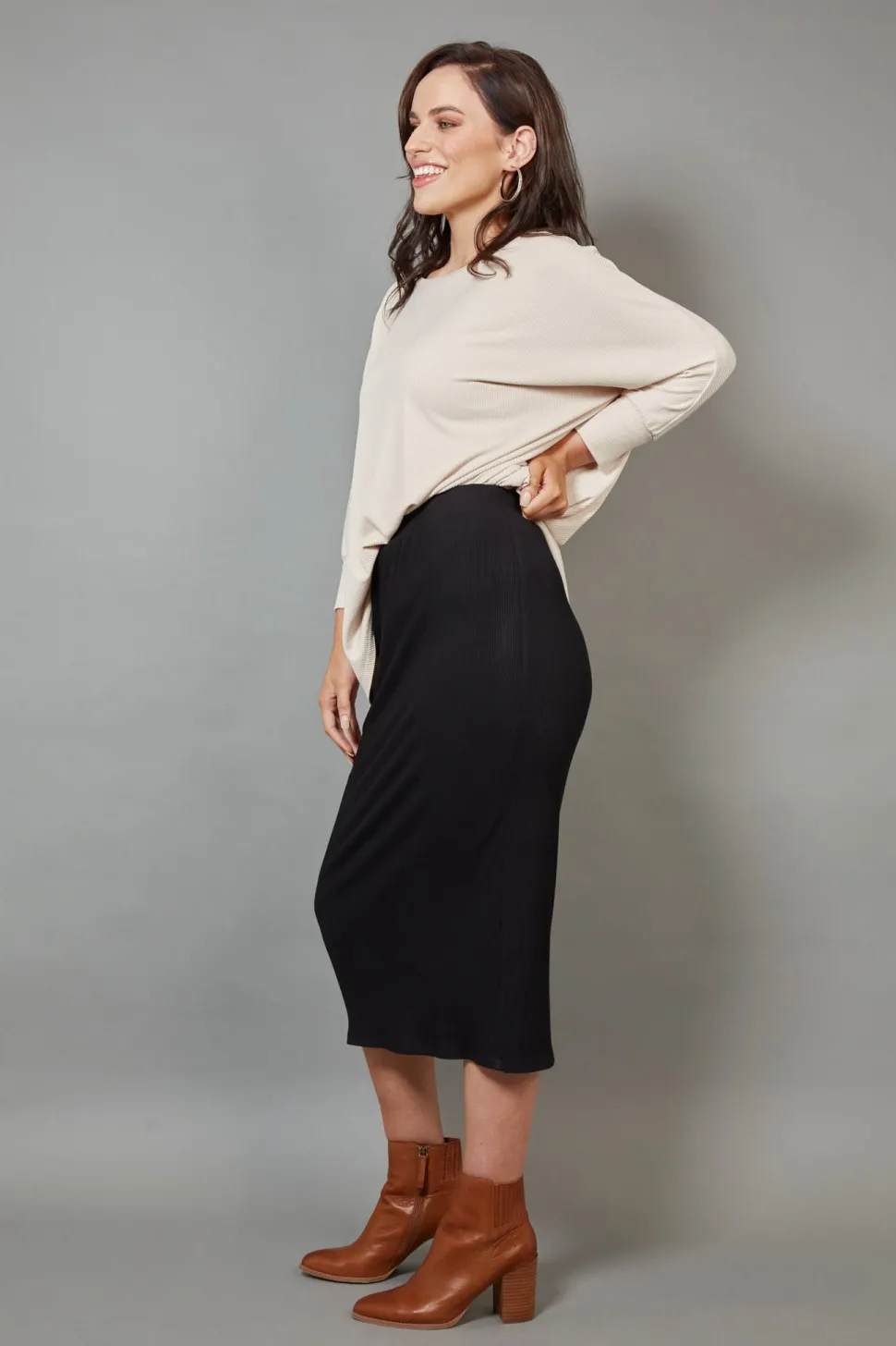 eb__ive__studio_jersey_sk_3.webp Eb & Ive - Studio Jersey Skirt - Ebony Black FINAL SALE