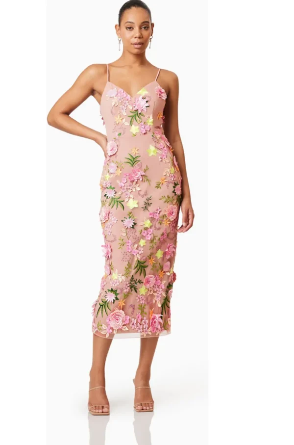 Elliatt - Aella Midi Dress - Pink Multi