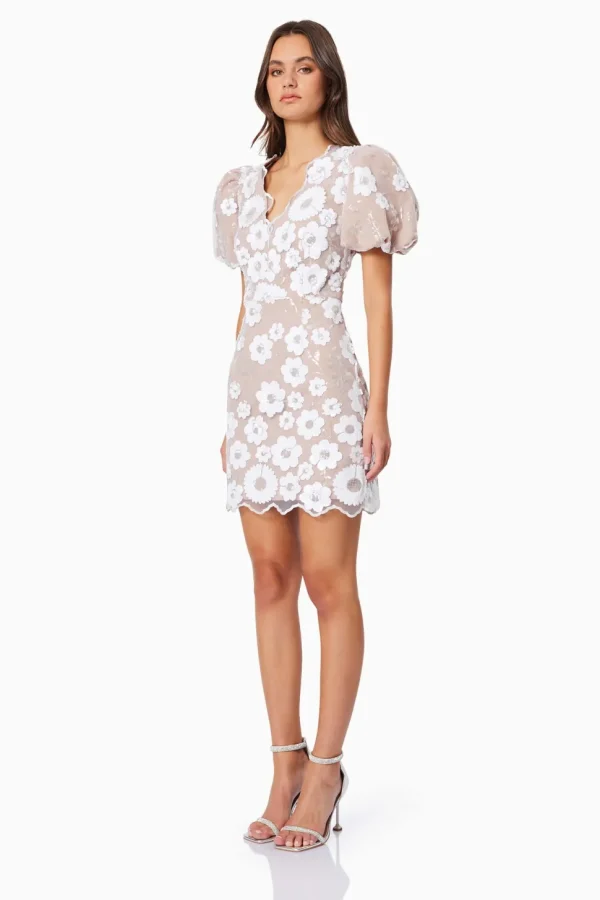 Elliatt - Elodie Mini Dress - Ivory Nude