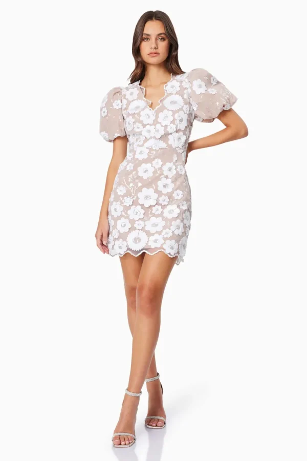 Elliatt - Elodie Mini Dress - Ivory Nude