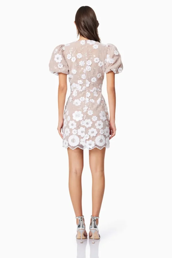 Elliatt - Elodie Mini Dress - Ivory Nude