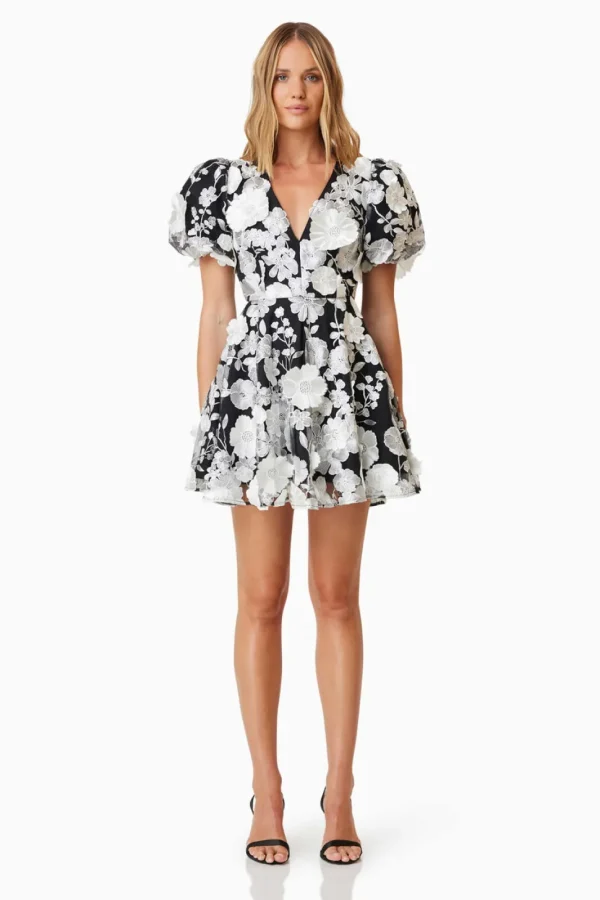 Elliatt - Selene Mini Dress - Black/White