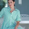 Foil - Award Winning Dress - Green Stripe CFO7875