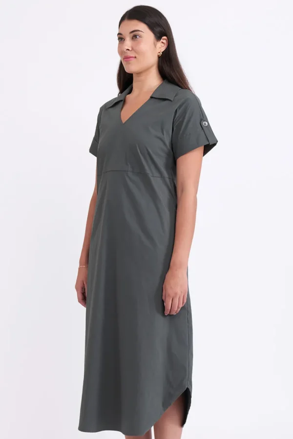 Foil - Easy Going Dress - Viridian CFO7814