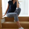 Foil - Fuss Free Trapeze Taper Capri Pant - Chubby Checker CFO4901P