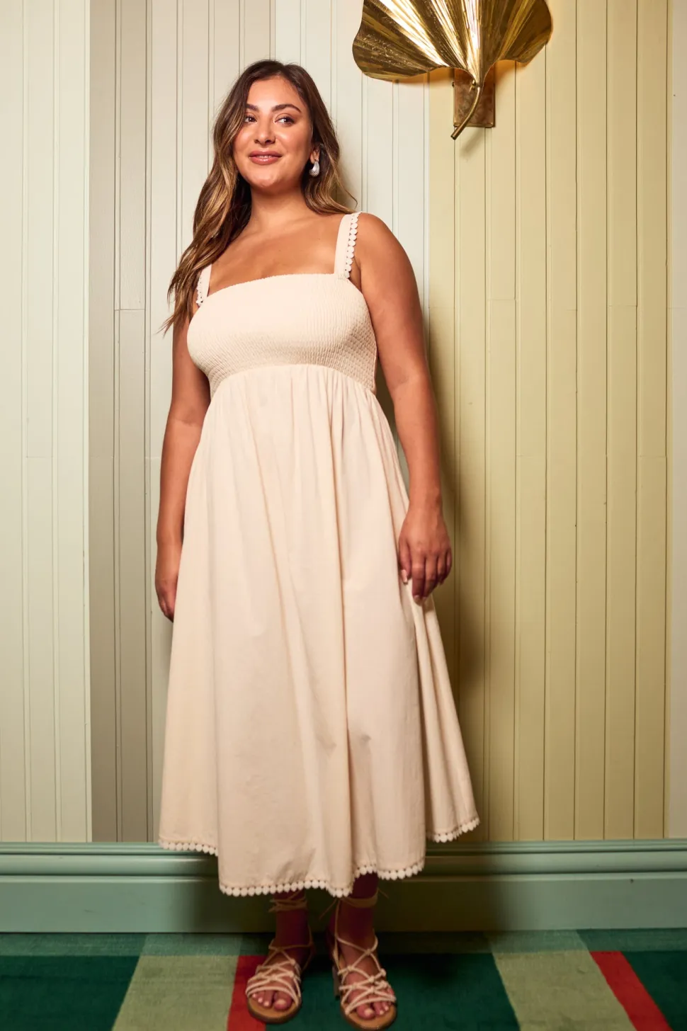 haven__adelfia_shirred_dr_0.webp Haven - Adelfia Shirred Dress - Cannoli