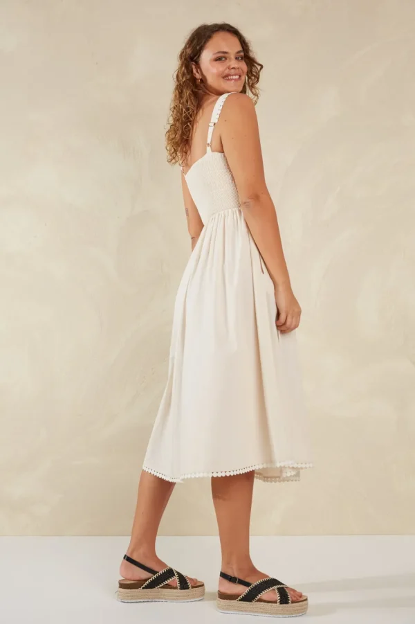 Haven - Adelfia Shirred Dress - Cannoli