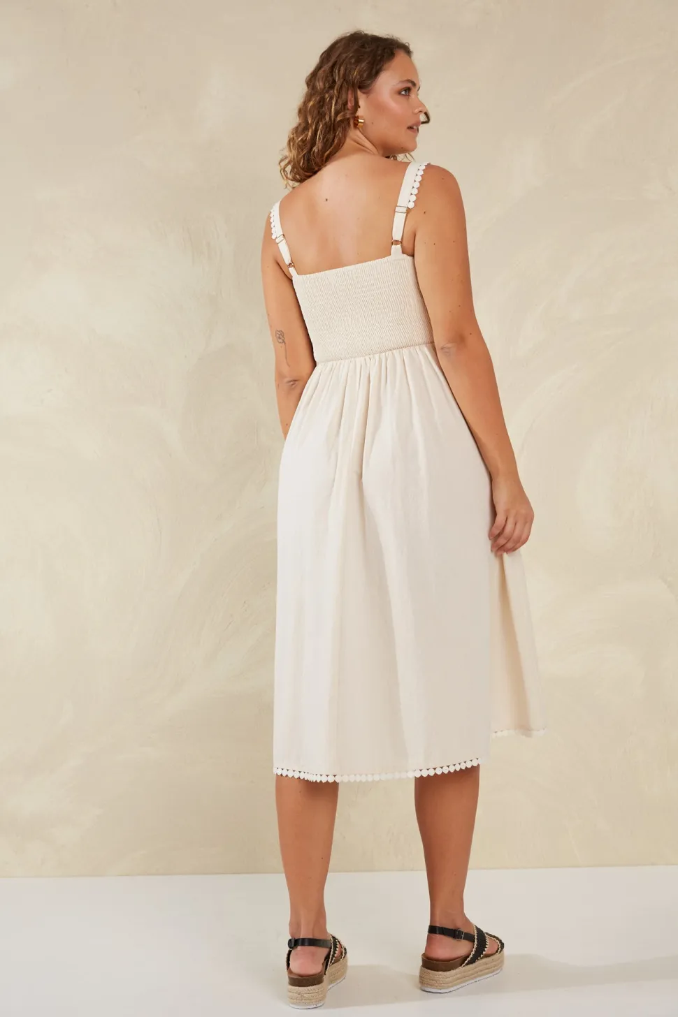 haven__adelfia_shirred_dr_7.webp Haven - Adelfia Shirred Dress - Cannoli