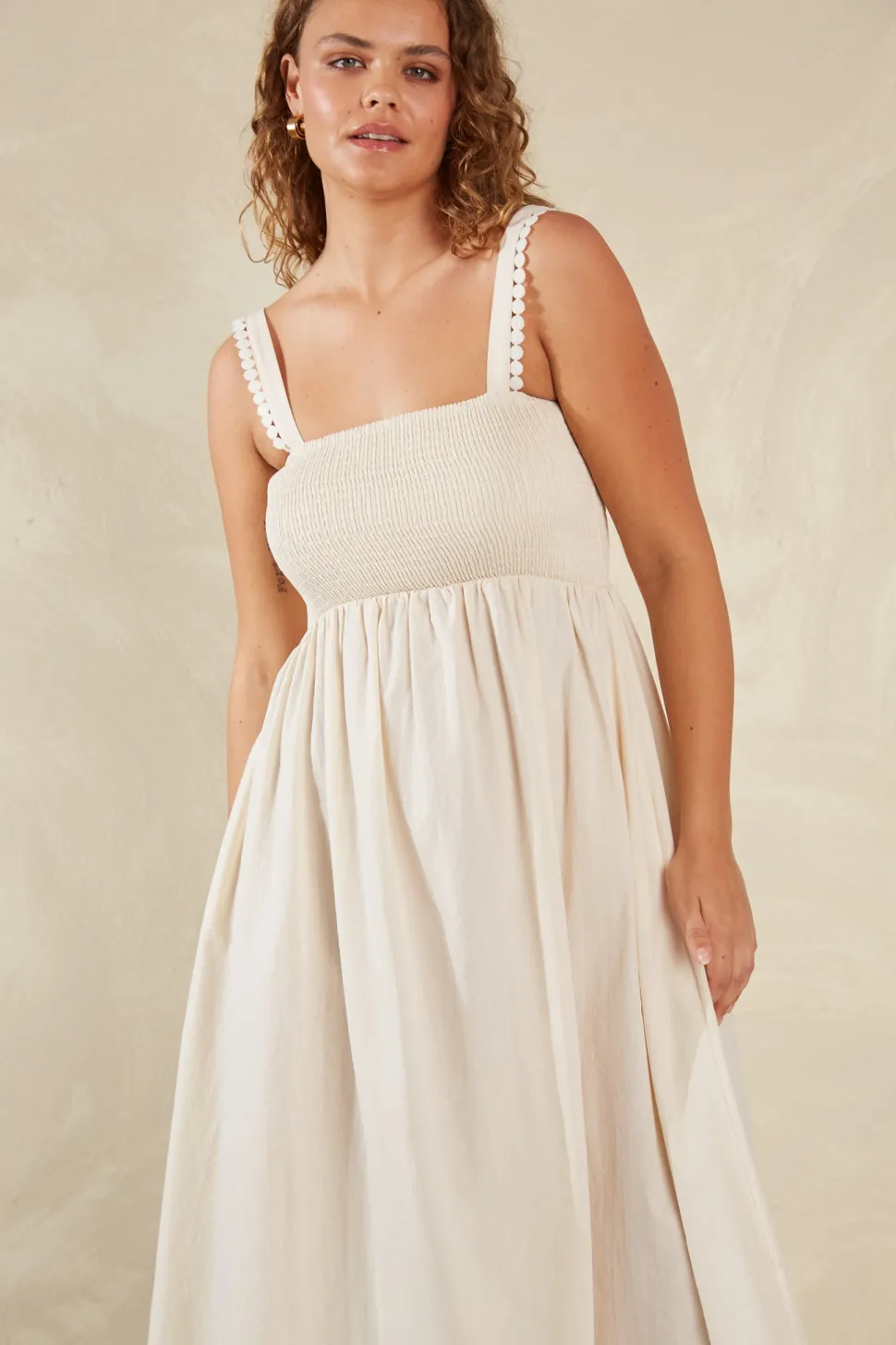 haven__adelfia_shirred_dr_8.webp Haven - Adelfia Shirred Dress - Cannoli