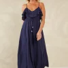 Haven - Lipari Frill Maxi Dress - Riviera