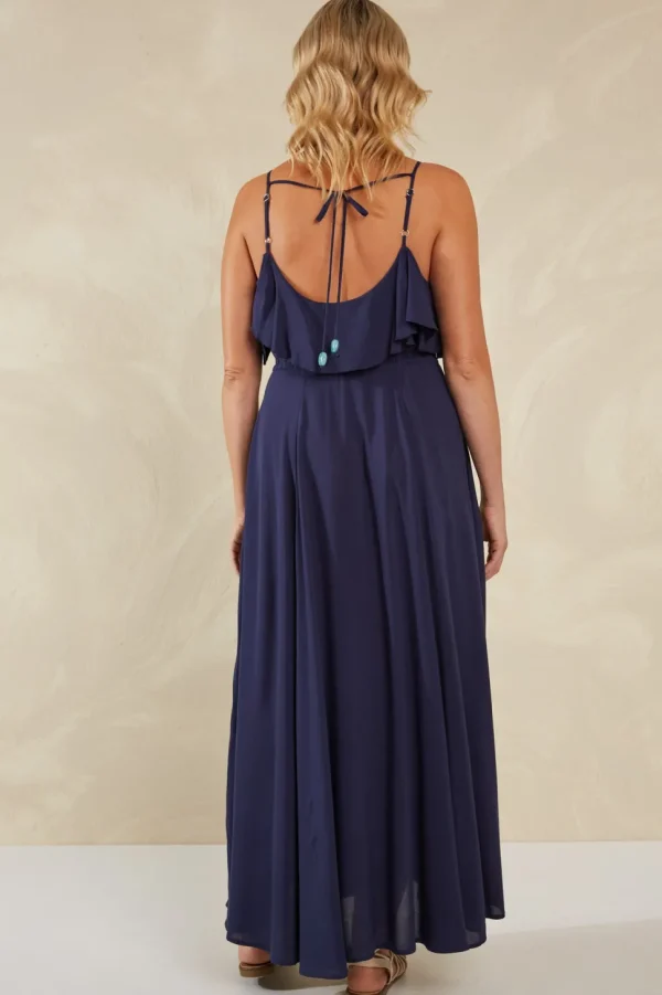 Haven - Lipari Frill Maxi Dress - Riviera