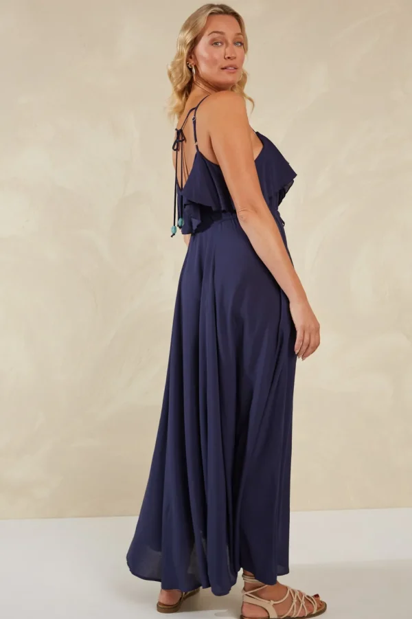 Haven - Lipari Frill Maxi Dress - Riviera