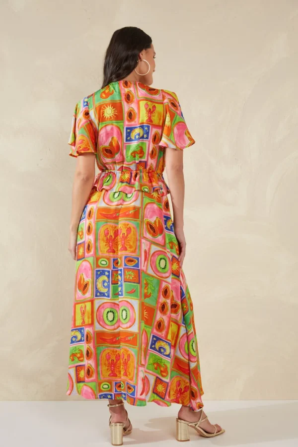 Haven - Portofino Frill Maxi Dress - Spritz FINAL SALE