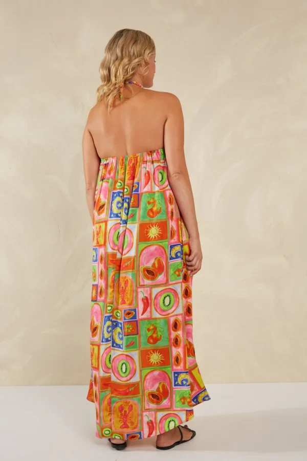 Haven - Portofino Halter Maxi Dress - Spritz FINAL SALE