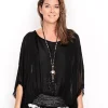 Imagine - Black Onyx Marcella Sequin Silk Top 10IM3014