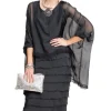 Imagine - Granite Candie Dress Silk Ruffle Layers 10IM3862