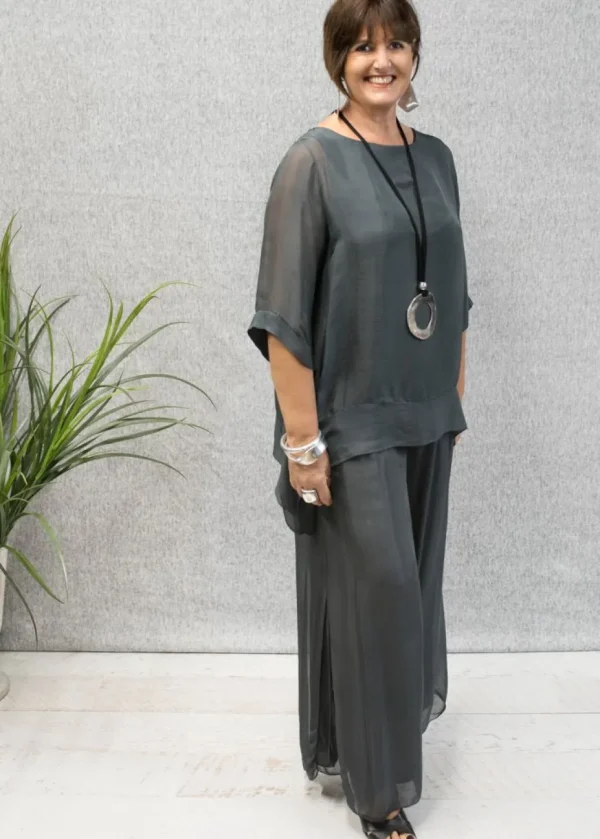 Imagine - Granite Silk Gia Pant with Split 10IM2184G