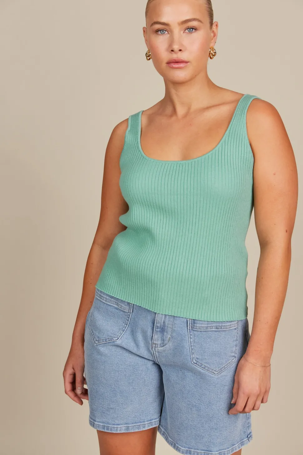 isle_of_mine__adele_tank__0.webp Isle of Mine - Adele Tank Top - Seafoam