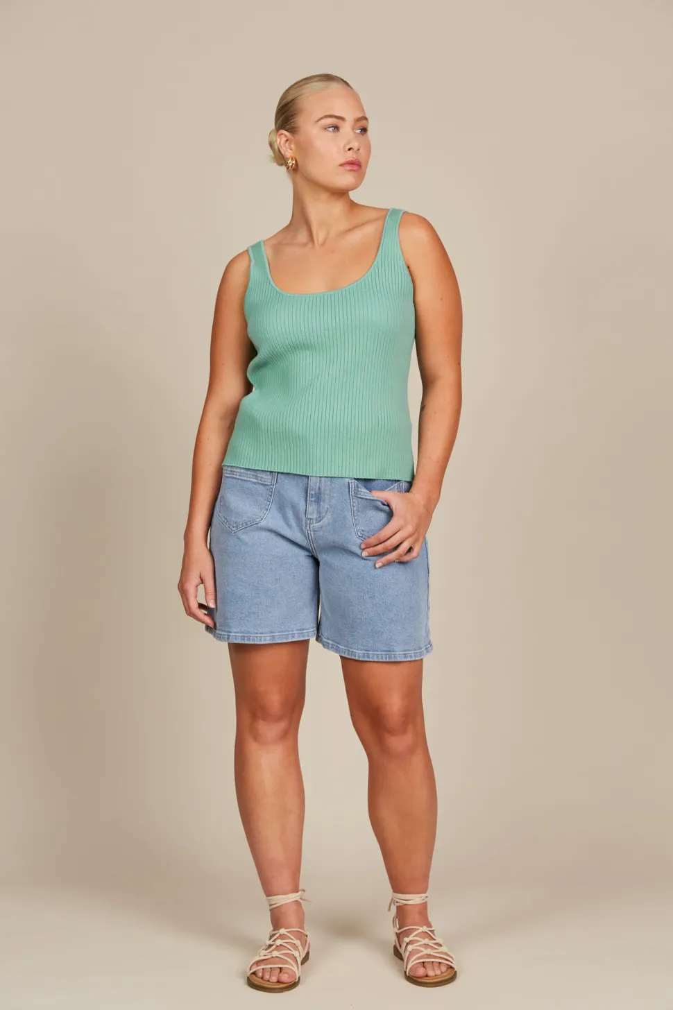 isle_of_mine__adele_tank__4.webp Isle of Mine - Adele Tank Top - Seafoam