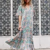 Isle of Mine - Esme Maxi Dress - Lotus Fleuron FINAL SALE