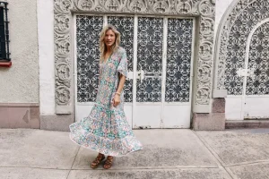 Isle of Mine - Esme Maxi Dress - Lotus Fleuron FINAL SALE