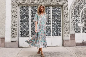 Isle of Mine - Esme Maxi Dress - Lotus Fleuron FINAL SALE