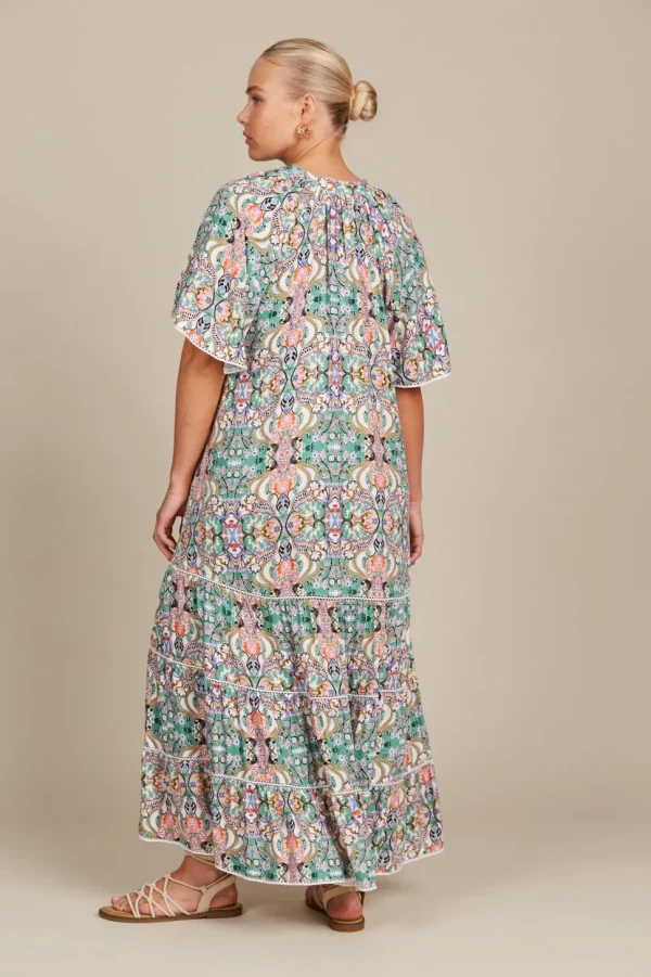 Isle of Mine - Esme Maxi Dress - Lotus Fleuron FINAL SALE