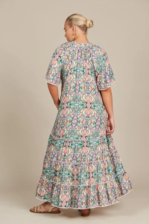 Isle of Mine - Esme Maxi Dress - Lotus Fleuron FINAL SALE