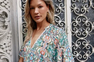 Isle of Mine - Esme Maxi Dress - Lotus Fleuron FINAL SALE