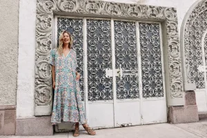 Isle of Mine - Esme Maxi Dress - Lotus Fleuron FINAL SALE
