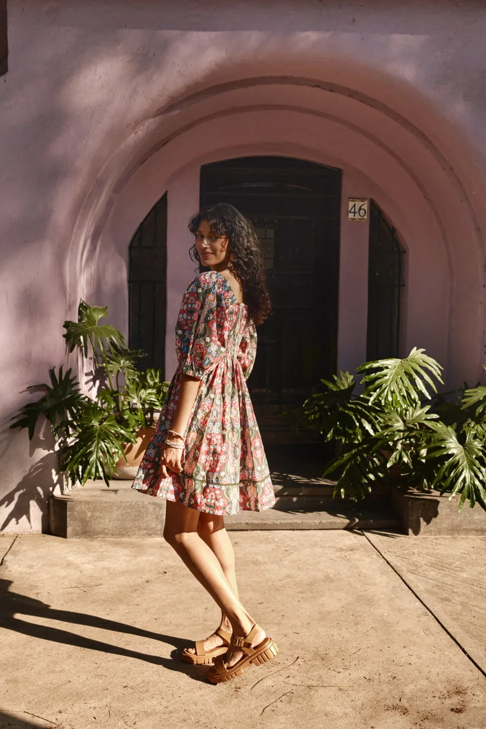 isle_of_mine__remi_mini_d_4-1.webp Isle of Mine - Remi Mini Dress - Olive Fleuron