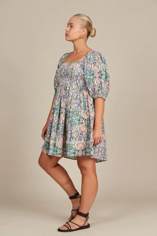 Isle of Mine - Remi Mini Dress - Lotus Fleuron