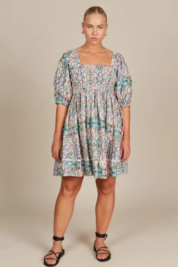 Isle of Mine - Remi Mini Dress - Lotus Fleuron