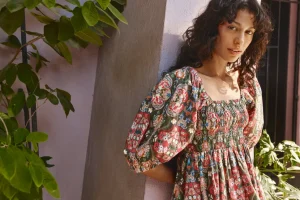 Isle of Mine - Remi Mini Dress - Olive Fleuron